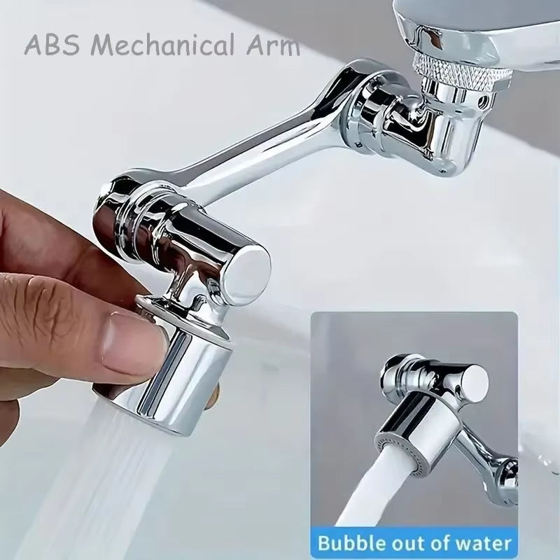 2Pcs Faucet Extender, ABS Robotic Arm,Single Mode,1080° Rotating Universal Faucet Extension, Swivel Faucet for Bathroom Sink