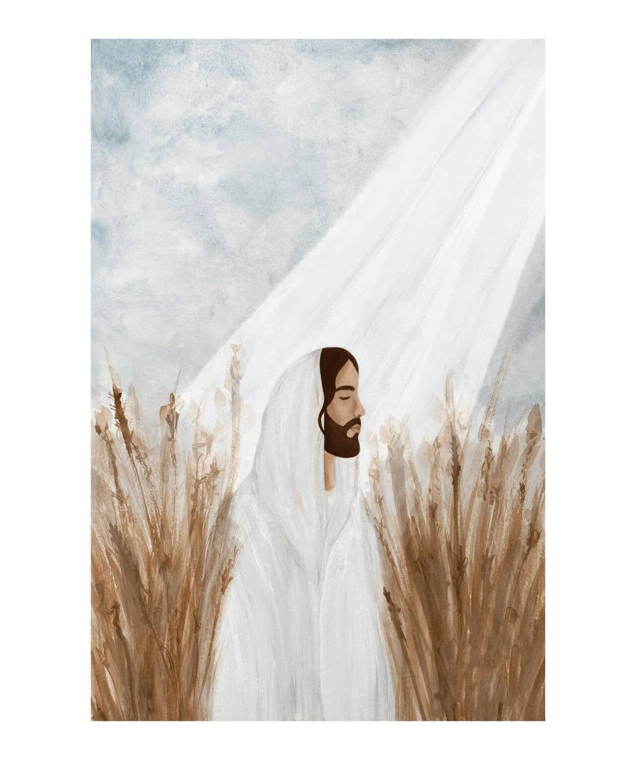 Jesus Christ Wheat-Jesus Christ Art-Jesus Canvas Poster (Frameless)
